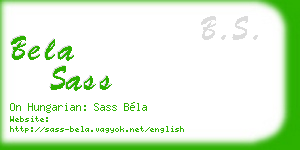 bela sass business card
