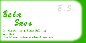 bela sass business card